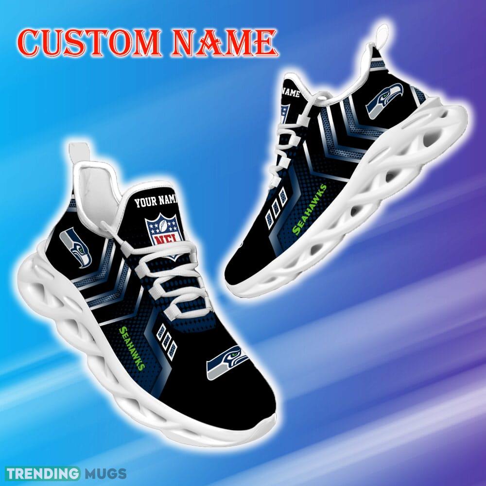 Custom Name Seattle seahawks NFL Metal Style Design Max Soul Shoes Streetstyle Gift Fans Running Sneakers New Shoes Max Soul Custom Name Seattle seahawks NFL Metal Style Design Max Soul Shoes Streetstyle Gift Fans Running Sneakers New Shoes Max Soul