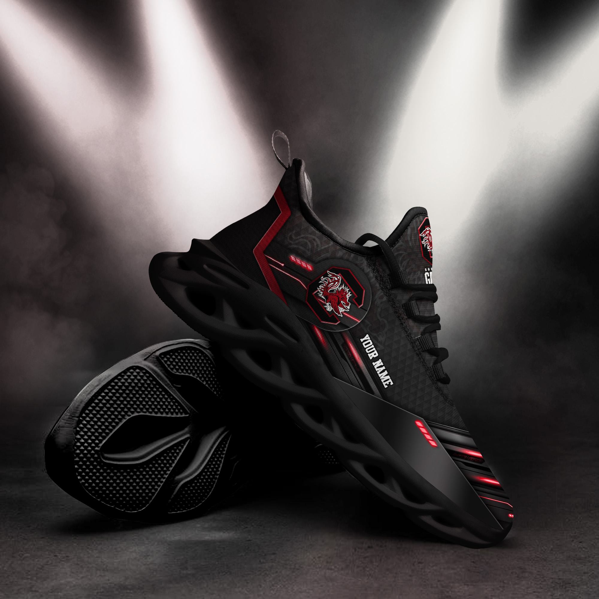 Custom Name South Carolina Gamecocks Team Black Envision Sports Sneakers Ideas For Men And Women Gift Max Soul Shoes Max Soul Custom Name South Carolina Gamecocks Team Black Envision Sports Sneakers Ideas For Men And Women Gift Max Soul Shoes Max Soul