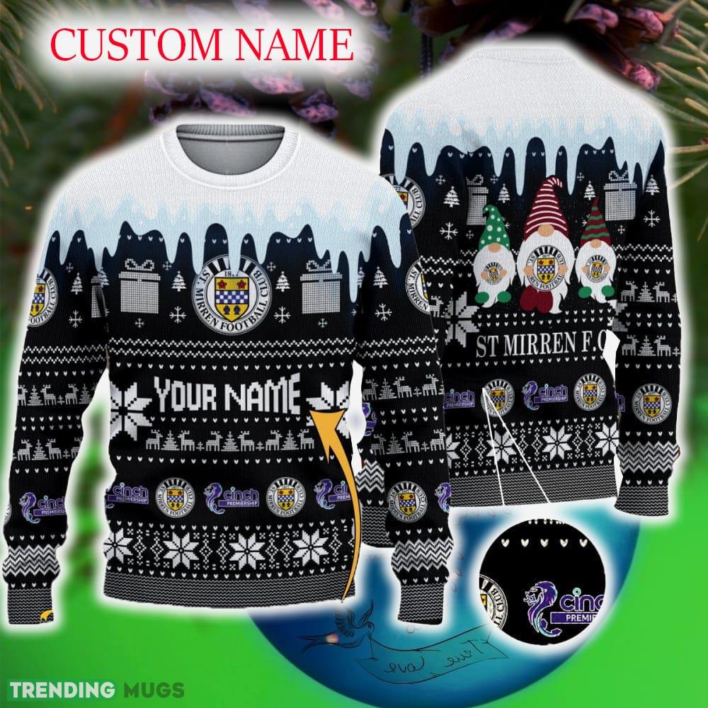 Custom Name St Mirren FC Ugly Christmas Sweater Gift Holidays - Custom Name St Mirren FC Ugly Christmas Sweater Gift Holidays Custom Name St Mirren FC Ugly Christmas Sweater Gift Holidays - Custom Name St Mirren FC Ugly Christmas Sweater Gift Holidays