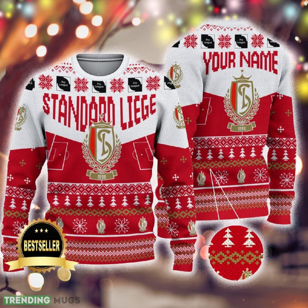 Custom Name Standard Liege Ugly Christmas Sweater New Logo Gift For Men And Women Fans - Custom Name Standard Liege Ugly Christmas Sweater New Logo Gift For Men And Women Fans Custom Name Standard Liege Ugly Christmas Sweater New Logo Gift For Men And Women Fans - Custom Name Standard Liege Ugly Christmas Sweater New Logo Gift For Men And Women Fans