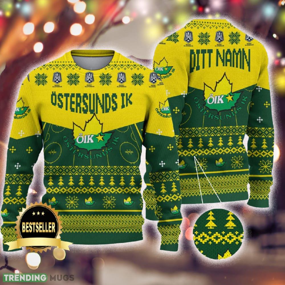 Custom Name Östersunds IK Ugly Christmas Sweater New Logo Gift For Men And Women Fans - Custom Name Östersunds IK Ugly Christmas Sweater New Logo Gift For Men And Women Fans Custom Name Östersunds IK Ugly Christmas Sweater New Logo Gift For Men And Women Fans - Custom Name Östersunds IK Ugly Christmas Sweater New Logo Gift For Men And Women Fans