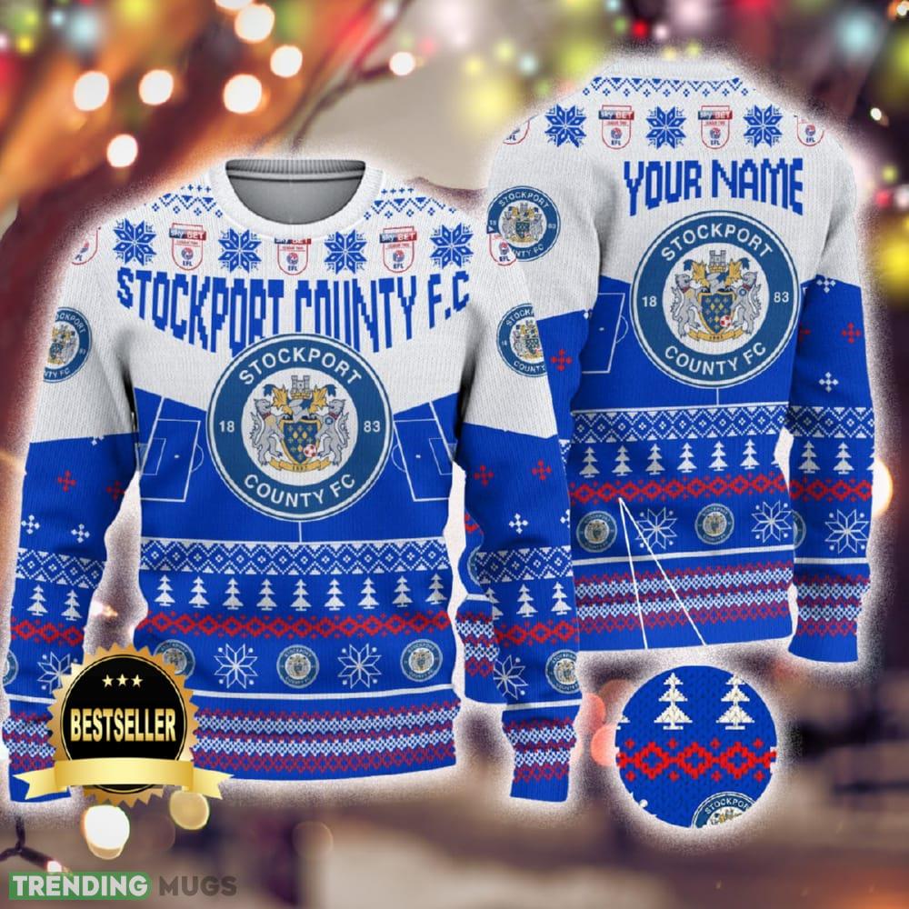 Custom Name Stockport County FC Ugly Christmas Sweater New Logo Gift For Men And Women Fans - Custom Name Stockport County FC Ugly Christmas Sweater New Logo Gift For Men And Women Fans Custom Name Stockport County FC Ugly Christmas Sweater New Logo Gift For Men And Women Fans - Custom Name Stockport County FC Ugly Christmas Sweater New Logo Gift For Men And Women Fans