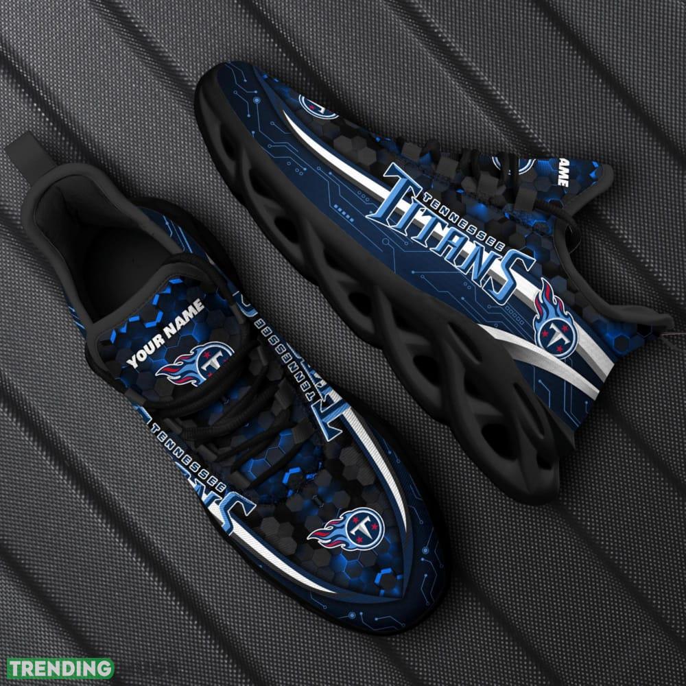 Custom Name Tennessee Titans NFL Football Team Sports Running Shoes New Design For Fans Gift Max Soul Sneakers Max Soul Custom Name Tennessee Titans NFL Football Team Sports Running Shoes New Design For Fans Gift Max Soul Sneakers Max Soul