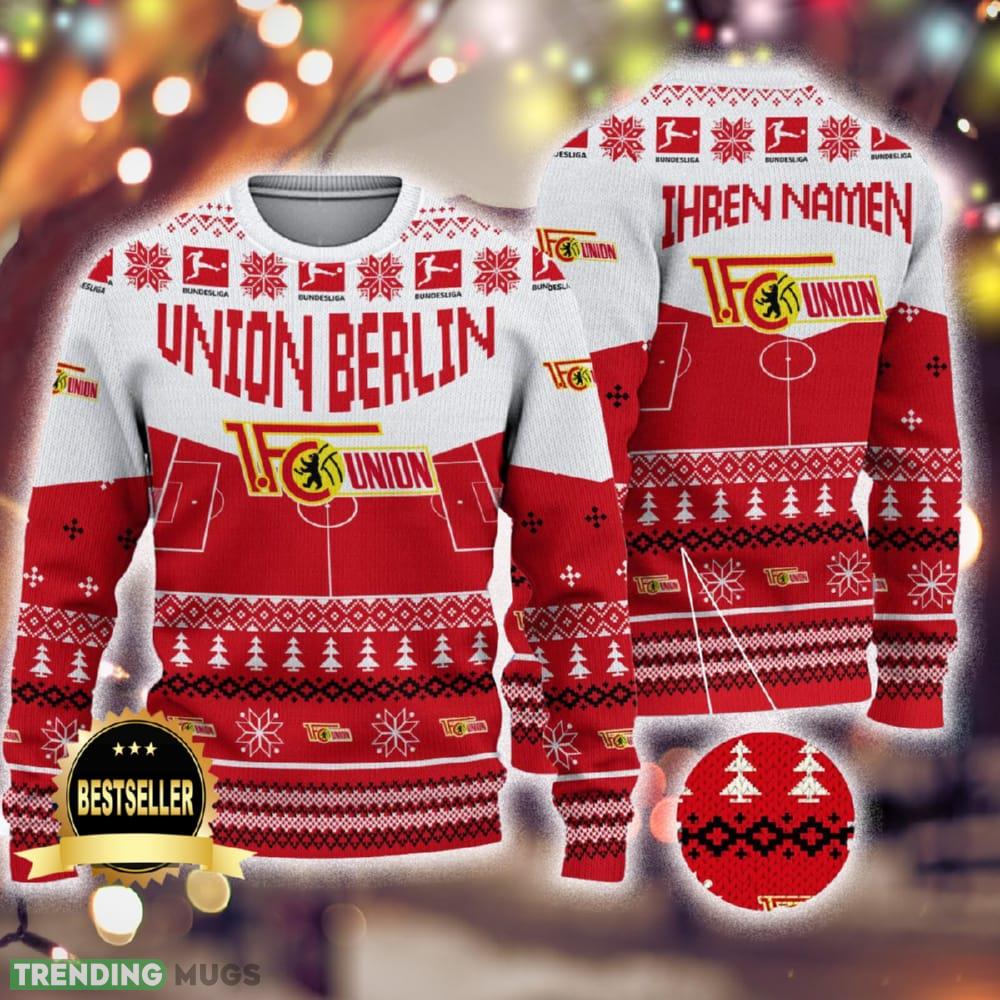 Custom Name Union Berlin Ugly Christmas Sweater New Logo Gift For Men And Women Fans - Custom Name Union Berlin Ugly Christmas Sweater New Logo Gift For Men And Women Fans Custom Name Union Berlin Ugly Christmas Sweater New Logo Gift For Men And Women Fans - Custom Name Union Berlin Ugly Christmas Sweater New Logo Gift For Men And Women Fans