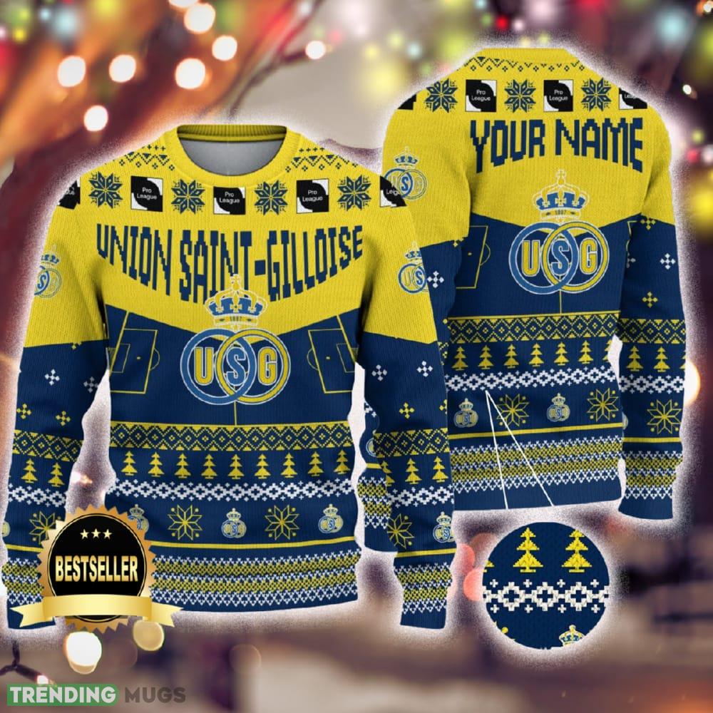 Custom Name Union Saint-Gilloise Ugly Christmas Sweater New Logo Gift For Men And Women Fans - Custom Name Union Saint-Gilloise Ugly Christmas Sweater New Logo Gift For Men And Women Fans Custom Name Union Saint-Gilloise Ugly Christmas Sweater New Logo Gift For Men And Women Fans - Custom Name Union Saint-Gilloise Ugly Christmas Sweater New Logo Gift For Men And Women Fans