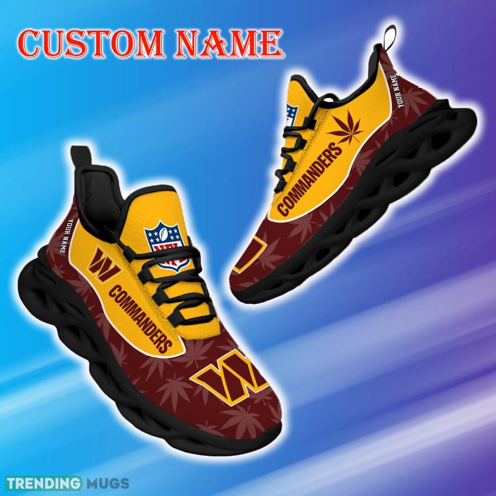 Custom Name Washington Commanders Weed Max Soul Shoes Unique Gift Fans Running Sneakers New Shoes Max Soul Custom Name Washington Commanders Weed Max Soul Shoes Unique Gift Fans Running Sneakers New Shoes Max Soul