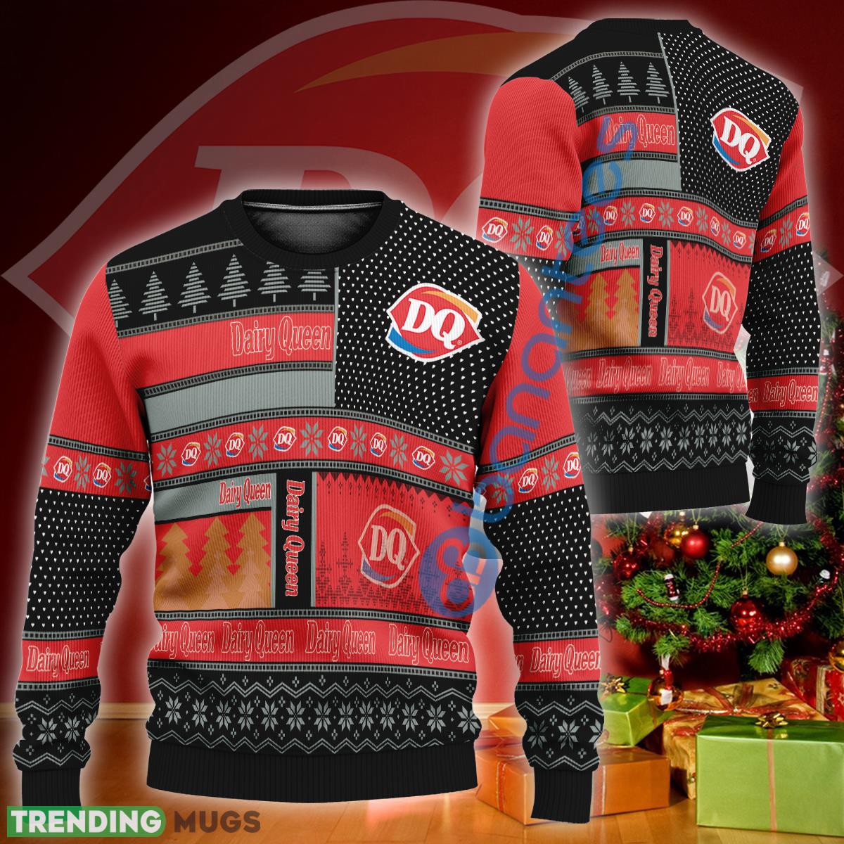 Dairy Queen Logo Style Ugly Christmas 3D Sweater Gift For Fans - Dairy Queen Logo Style Ugly Christmas 3D Sweater Gift For Fans Dairy Queen Logo Style Ugly Christmas 3D Sweater Gift For Fans - Dairy Queen Logo Style Ugly Christmas 3D Sweater Gift For Fans