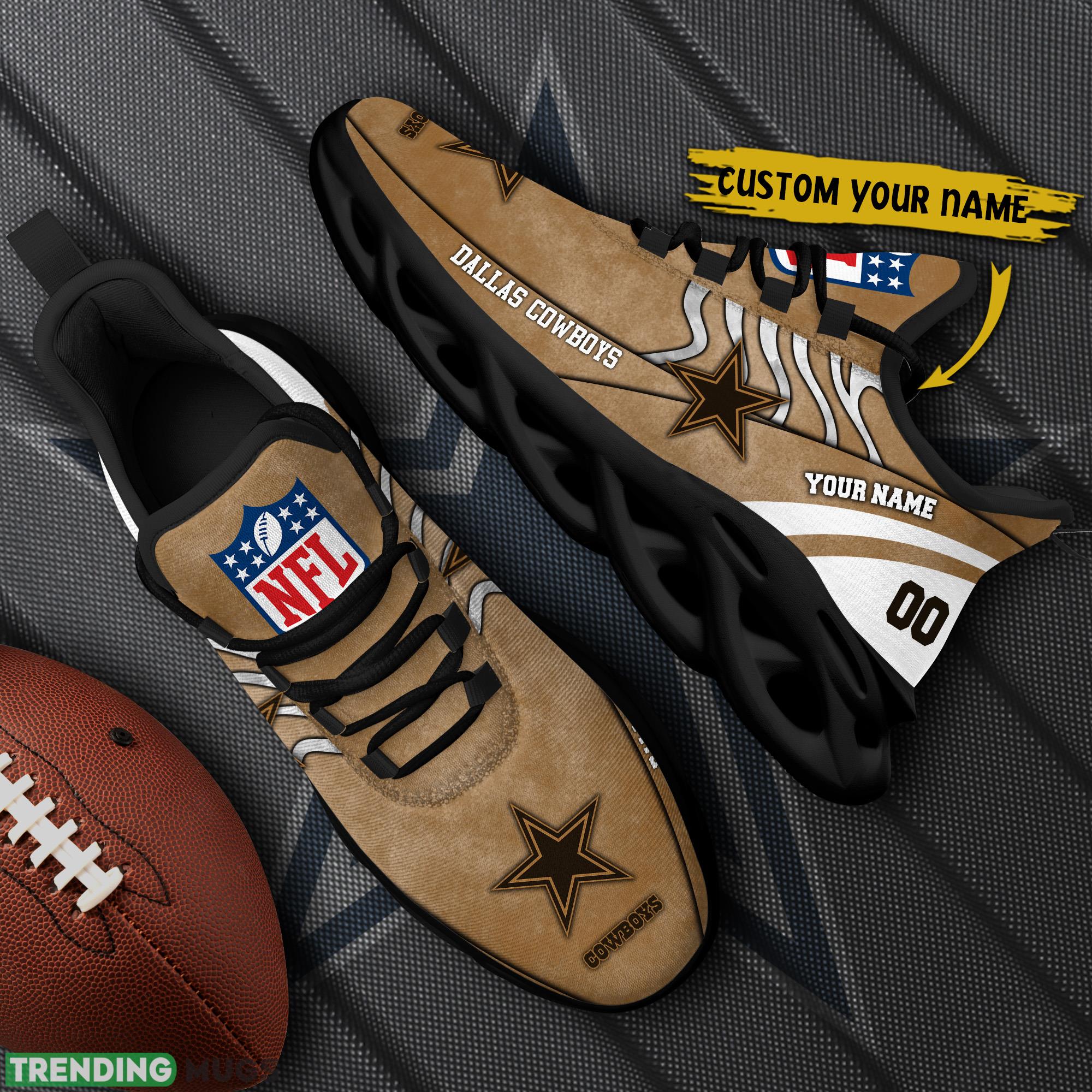 Dallas Cowboys NFL Brown Veterans Max Soul Shoes Custom Number And Name Sneakers - Dallas Cowboys NFL Brown Veterans Chunky Shoes_1 Dallas Cowboys NFL Brown Veterans Max Soul Shoes Custom Number And Name Sneakers - Dallas Cowboys NFL Brown Veterans Chunky Shoes_1