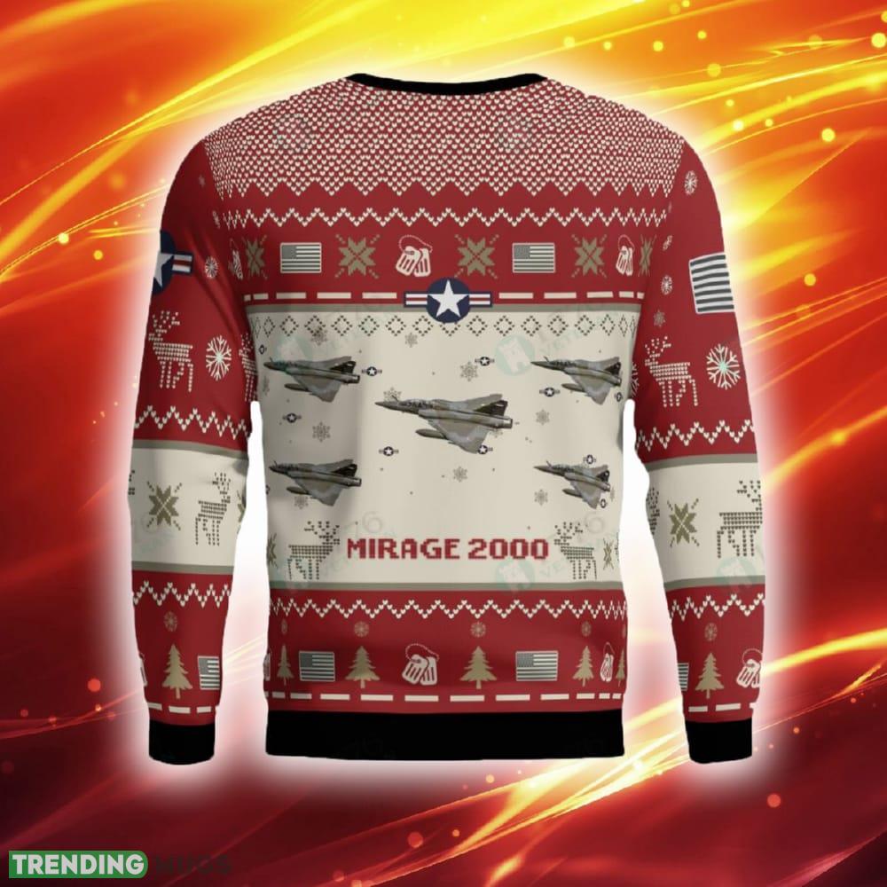 Dassault Mirage 2000 Aircraft Ugly Sweater Red Hot Trending 2023 Gift For Veteran Christmas 3D Sweater Dassault Mirage 2000 Aircraft Ugly Sweater Red Hot Trending 2023 Gift For Veteran Christmas 3D Sweater