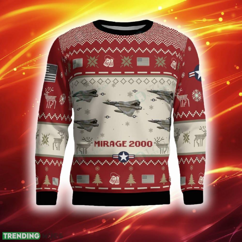 Dassault Mirage 2000 Aircraft Ugly Sweater Red Hot Trending 2023 Gift For Veteran Christmas - Dassault Mirage 2000 Aircraft Ugly Sweater Red Photo 2 Dassault Mirage 2000 Aircraft Ugly Sweater Red Hot Trending 2023 Gift For Veteran Christmas - Dassault Mirage 2000 Aircraft Ugly Sweater Red Photo 2