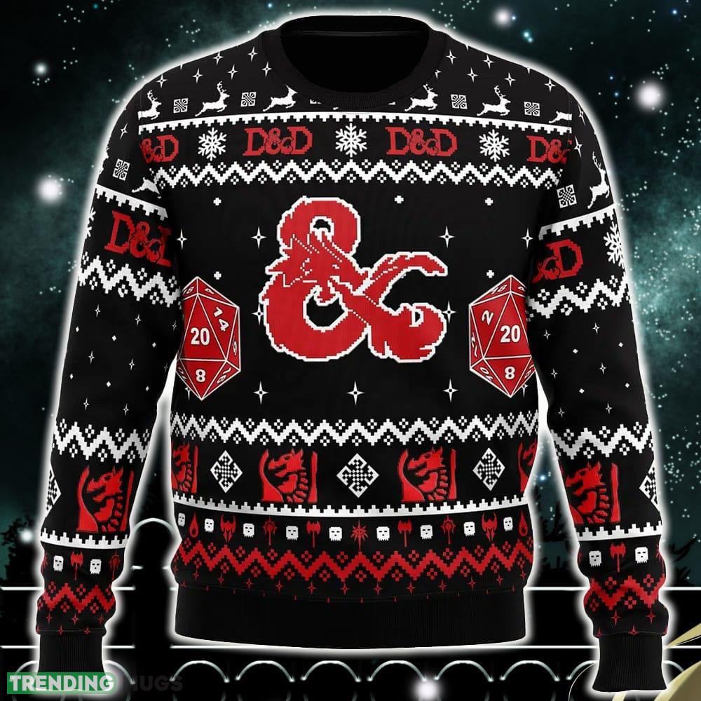 D&D Dungeons and Dragons Ugly Christmas Sweater Funny Gift Ideas Christmas - D&D Dungeons and Dragons Ugly Christmas Sweater_1