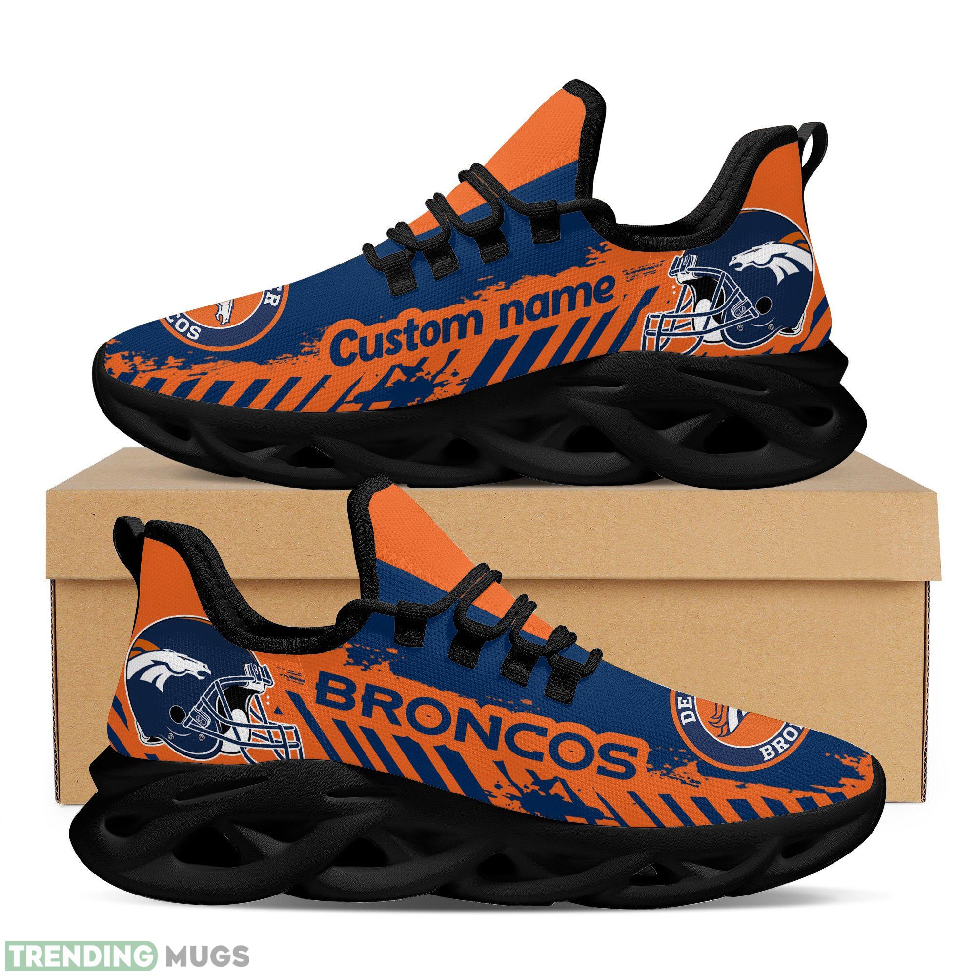 Denver Broncos Americanfootball Team Helmet Custom Name Men And Women Max Soul Sneakers Shoes For Fans Max Soul Denver Broncos Americanfootball Team Helmet Custom Name Men And Women Max Soul Sneakers Shoes For Fans Max Soul