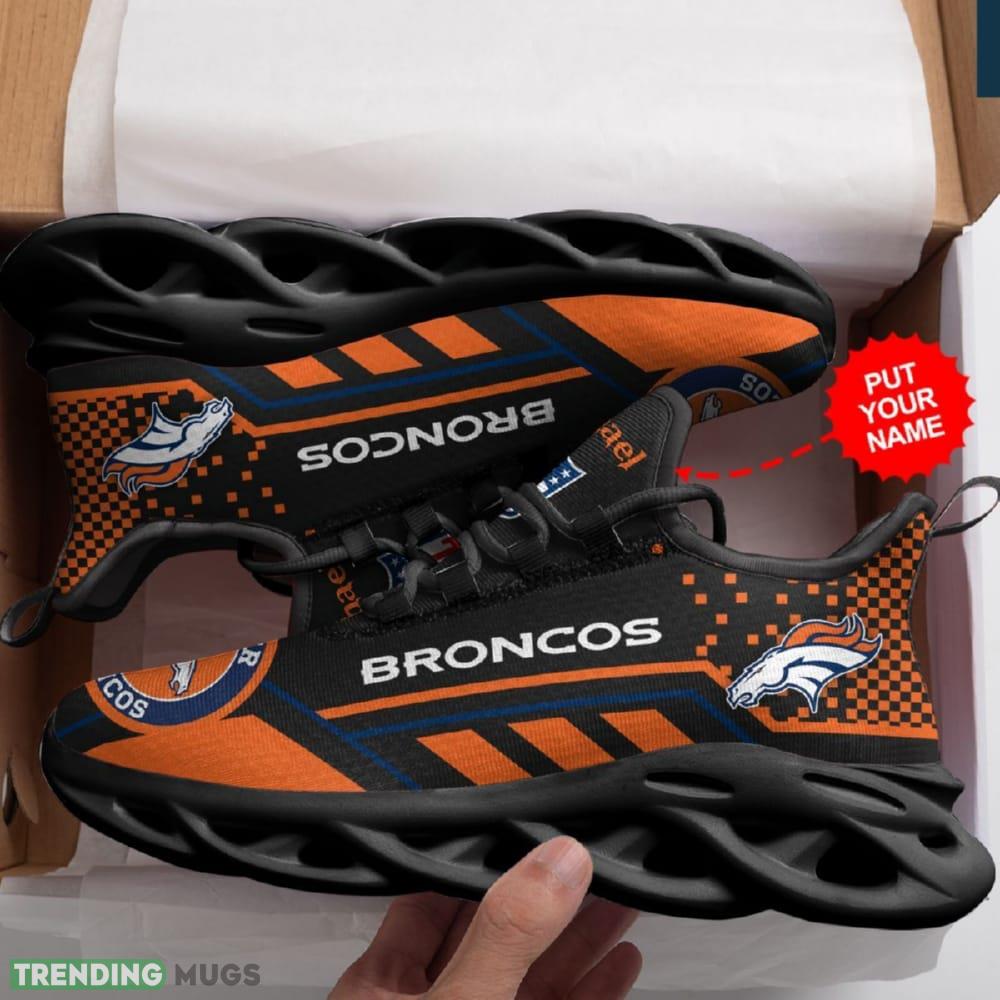 Denver Broncos Custom Name Max Soul Sneaker Shoes For Fan Max Soul Denver Broncos Custom Name Max Soul Sneaker Shoes For Fan Max Soul