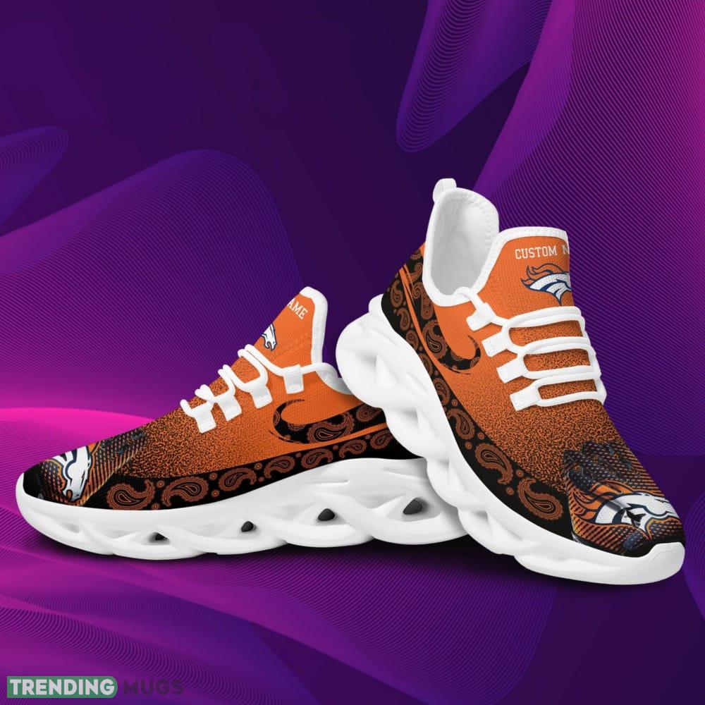 Denver Broncos Custom Name Sport Max Soul Sneaker Shoes For Fans Max Soul Denver Broncos Custom Name Sport Max Soul Sneaker Shoes For Fans Max Soul