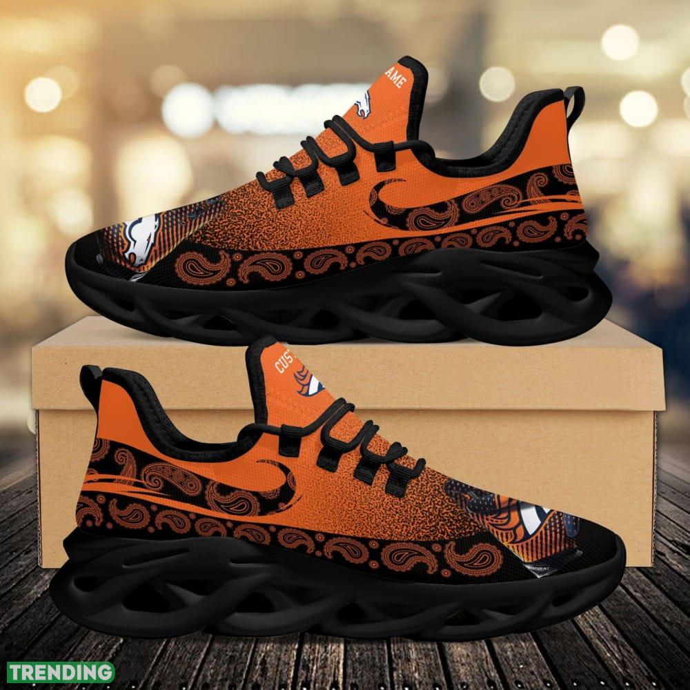 Denver Broncos Custom Name Sport Max Soul Sneaker Shoes For Fans Max Soul Denver Broncos Custom Name Sport Max Soul Sneaker Shoes For Fans Max Soul