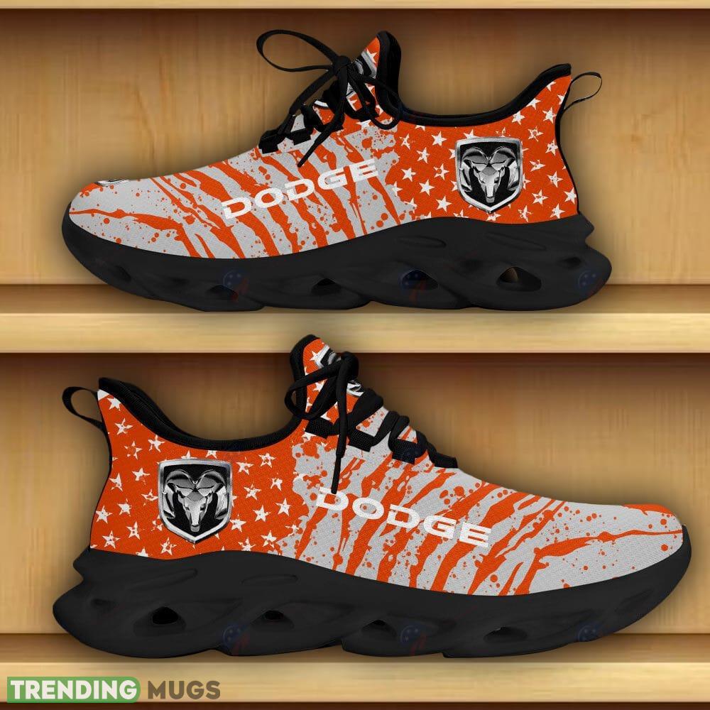 Dodge Car And Motorcycle Racing Sport Sneaker Orange Max Soul Shoes Gift For Fans Max Soul Dodge Car And Motorcycle Racing Sport Sneaker Orange Max Soul Shoes Gift For Fans Max Soul