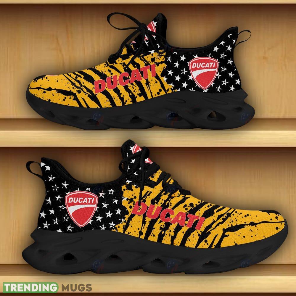 Ducati Car And Motorcycle Racing Running Sneaker Yellow Max Soul Shoes Gift For Fans Max Soul Ducati Car And Motorcycle Racing Running Sneaker Yellow Max Soul Shoes Gift For Fans Max Soul
