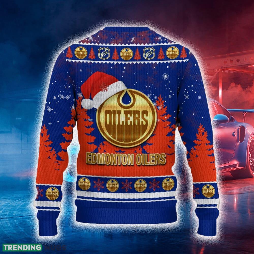 Edmonton Oilers Ugly Christmas Sweater Tree Santa Hat Car For Fans Gift Familys Holidays 3D Sweater Edmonton Oilers Ugly Christmas Sweater Tree Santa Hat Car For Fans Gift Familys Holidays 3D Sweater