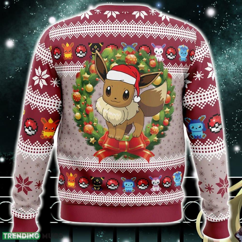 Eevee Christmas Pokemon Ugly Christmas Sweater Funny Gift Ideas Christmas 3D Sweater Eevee Christmas Pokemon Ugly Christmas Sweater Funny Gift Ideas Christmas 3D Sweater