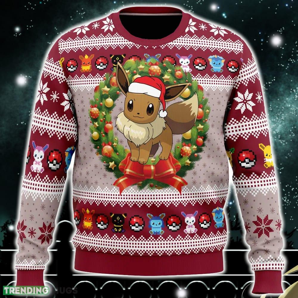 Eevee Christmas Pokemon Ugly Christmas Sweater Funny Gift Ideas Christmas - Eevee Christmas Pokemon Ugly Christmas Sweater_1 Eevee Christmas Pokemon Ugly Christmas Sweater Funny Gift Ideas Christmas - Eevee Christmas Pokemon Ugly Christmas Sweater_1