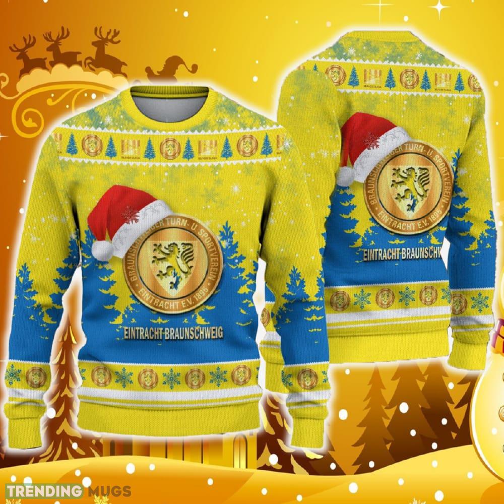 Eintracht Braunschweig Ugly Christmas Sweater Santa Hat Logo Tree Gift For Men And Women - Eintracht Braunschweig Ugly Christmas Sweater Santa Hat Logo Tree Gift For Men And Women Eintracht Braunschweig Ugly Christmas Sweater Santa Hat Logo Tree Gift For Men And Women - Eintracht Braunschweig Ugly Christmas Sweater Santa Hat Logo Tree Gift For Men And Women