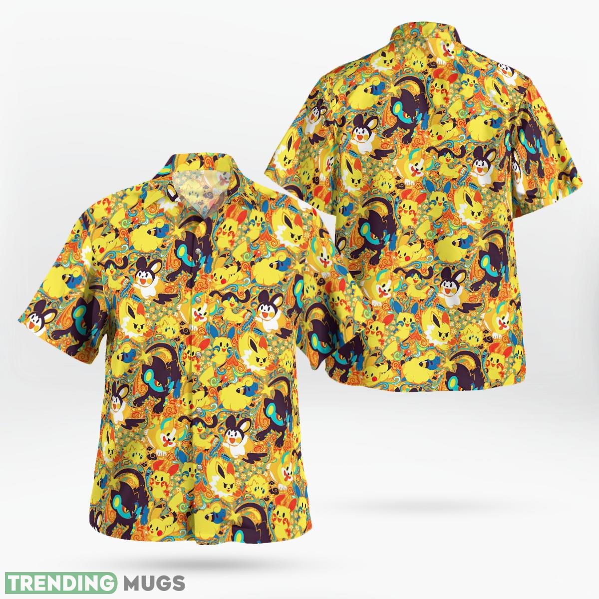 Electricity Pokemon Yellow Set Hawaiian Shirt Short AOP Gift For Fans - Electricity Pokemon Yellow Hawaiian Shirt_1 Electricity Pokemon Yellow Set Hawaiian Shirt Short AOP Gift For Fans - Electricity Pokemon Yellow Hawaiian Shirt_1