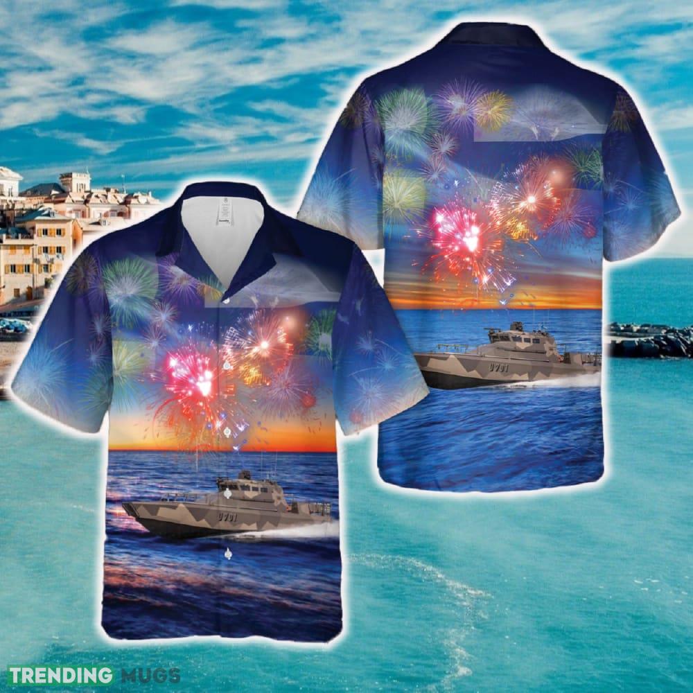 Finnish Navy Merivoimat Jehu-class Landing Craft, Independence Day Hawaiian Shirt - Finnish Navy Merivoimat Jehu-class Landing Craft, Independence Day Hawaiian Shirt