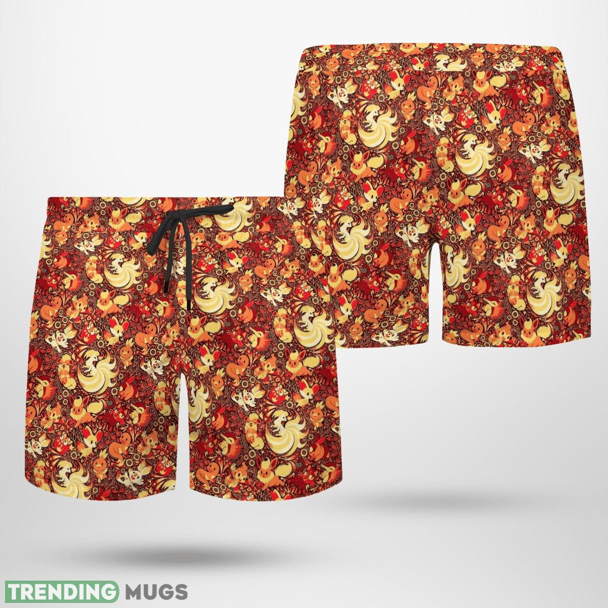 Fire Pokemon Red Set Hawaiian Shirt And Short Gift For Fans Hawaiian & Short Fire Pokemon Red Set Hawaiian Shirt And Short Gift For Fans Hawaiian & Short
