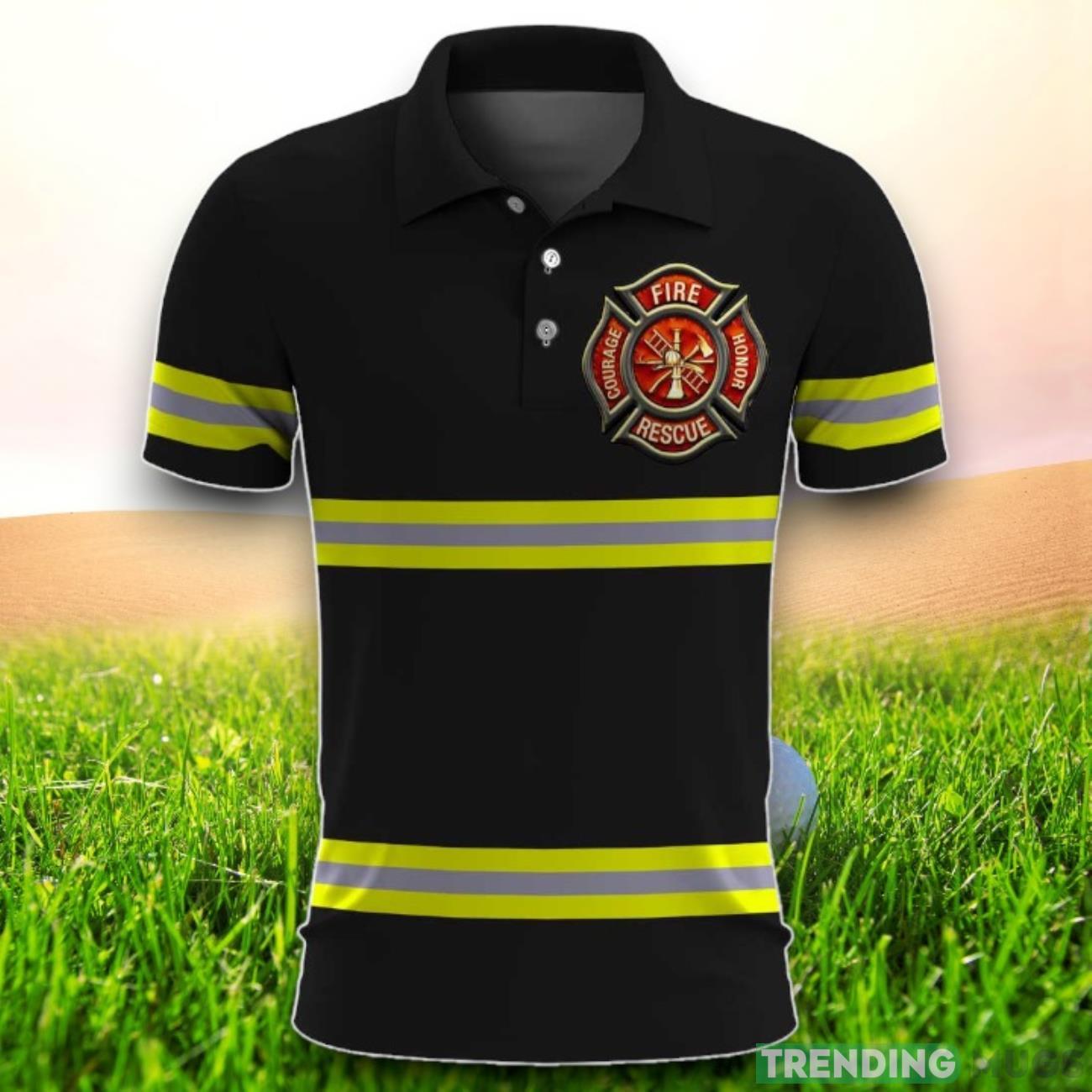 Firefighter Fire Dept Symbol 3D Full Printing Polo Shirt Product Photo 1