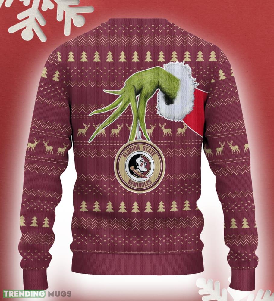 Florida State Seminoles Christmas Sweater Grinch Driving Funny Gift Fans 3D Sweater Florida State Seminoles Christmas Sweater Grinch Driving Funny Gift Fans 3D Sweater