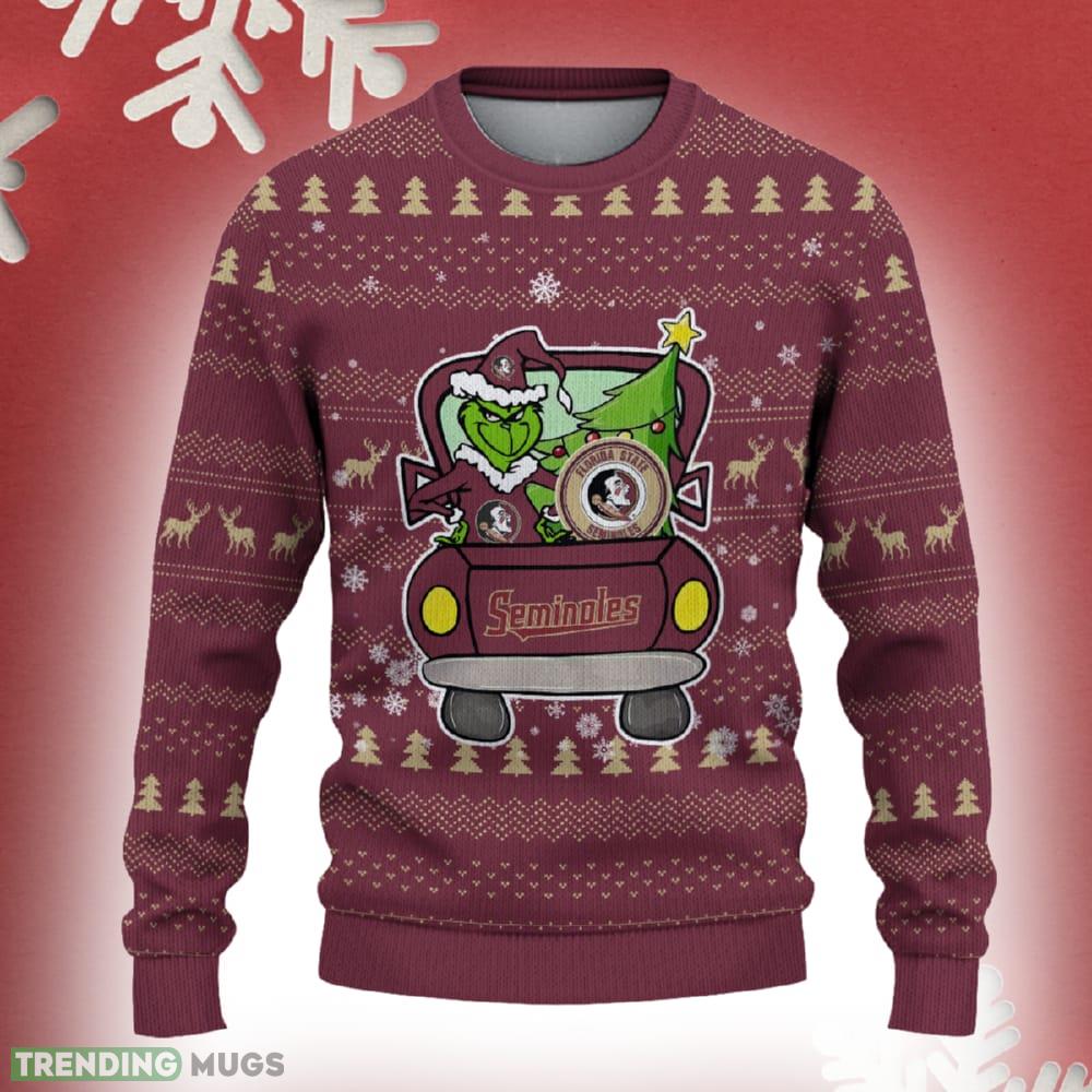 Florida State Seminoles Christmas Sweater Grinch Driving Funny Gift Fans - Florida State Seminoles Christmas Sweater Grinch Driving Photo 2 Florida State Seminoles Christmas Sweater Grinch Driving Funny Gift Fans - Florida State Seminoles Christmas Sweater Grinch Driving Photo 2