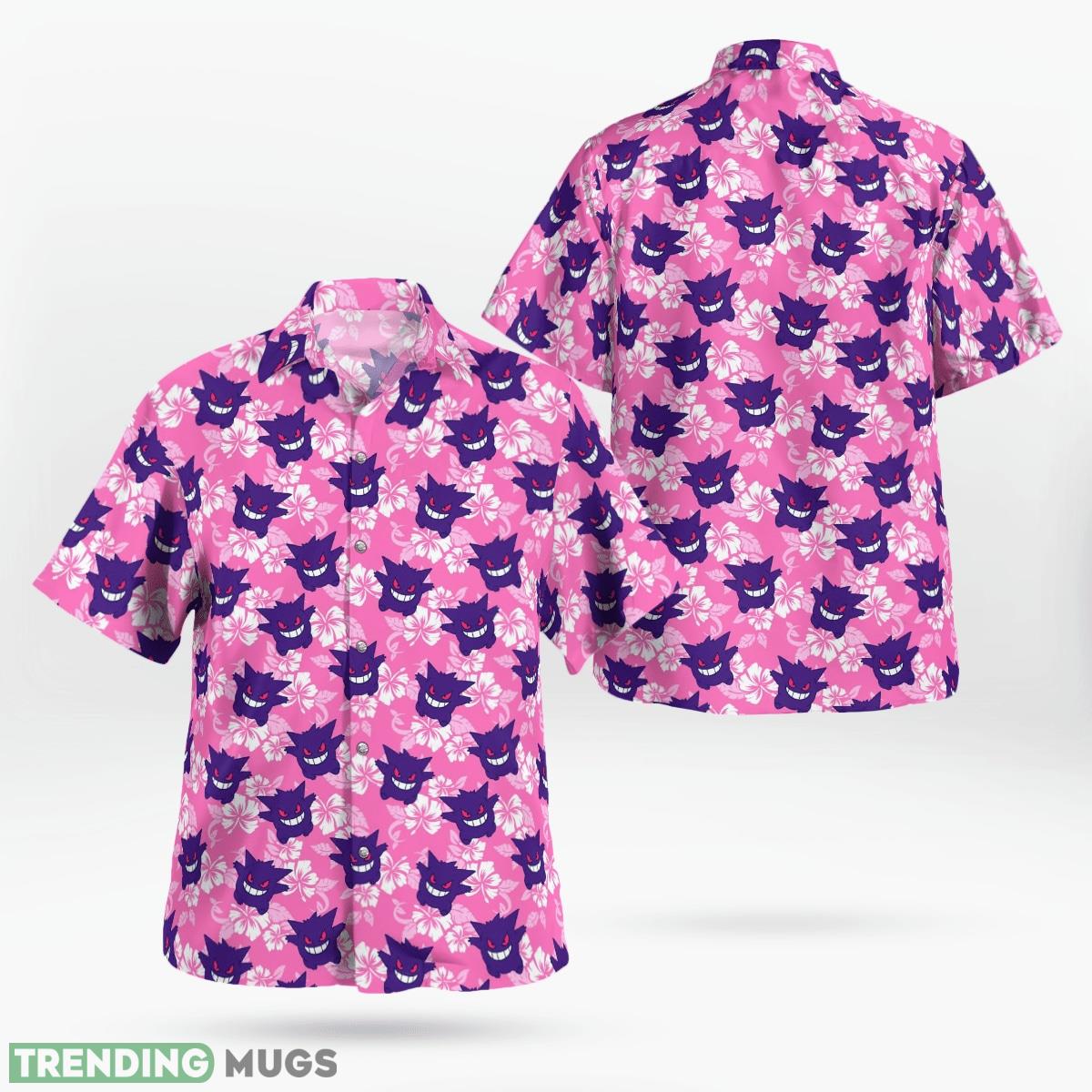 Gengar Tropical Beach Hawaiian Shirt And Short Combo Gift Beach - Gengar Tropical Beach Outfits_1 Gengar Tropical Beach Hawaiian Shirt And Short Combo Gift Beach - Gengar Tropical Beach Outfits_1