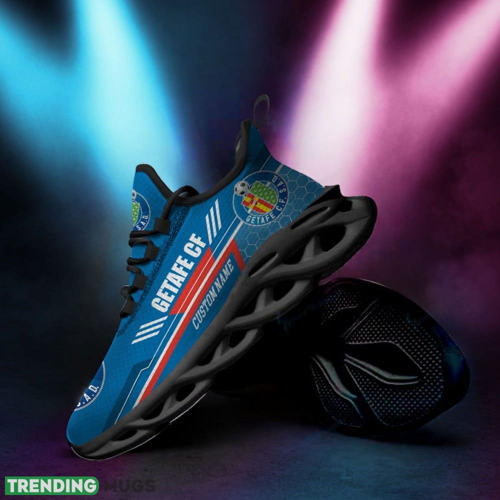 Getafe CF Logo Custom Name Pattern 3D Max Soul Sneaker Shoes Max Soul Getafe CF Logo Custom Name Pattern 3D Max Soul Sneaker Shoes Max Soul