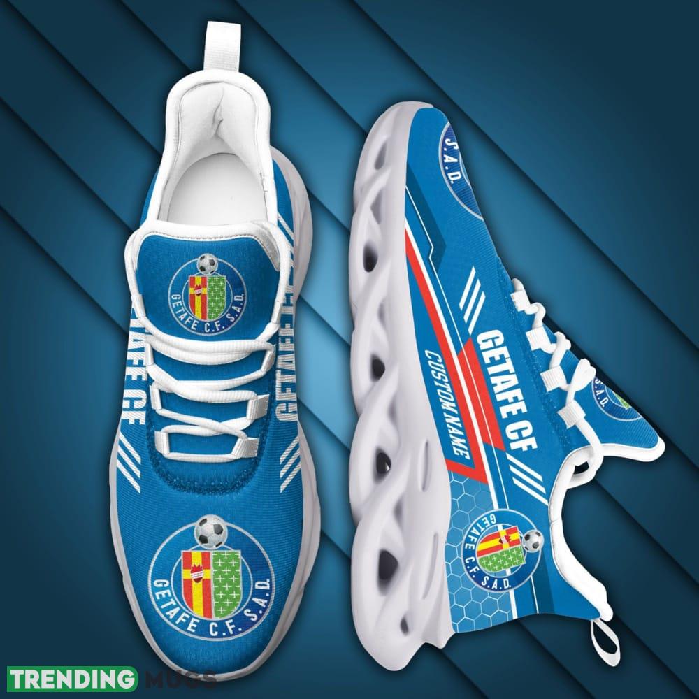 Getafe Logo Custom Name Pattern 3D Max Soul Sneaker Shoes Max Soul Getafe Logo Custom Name Pattern 3D Max Soul Sneaker Shoes Max Soul