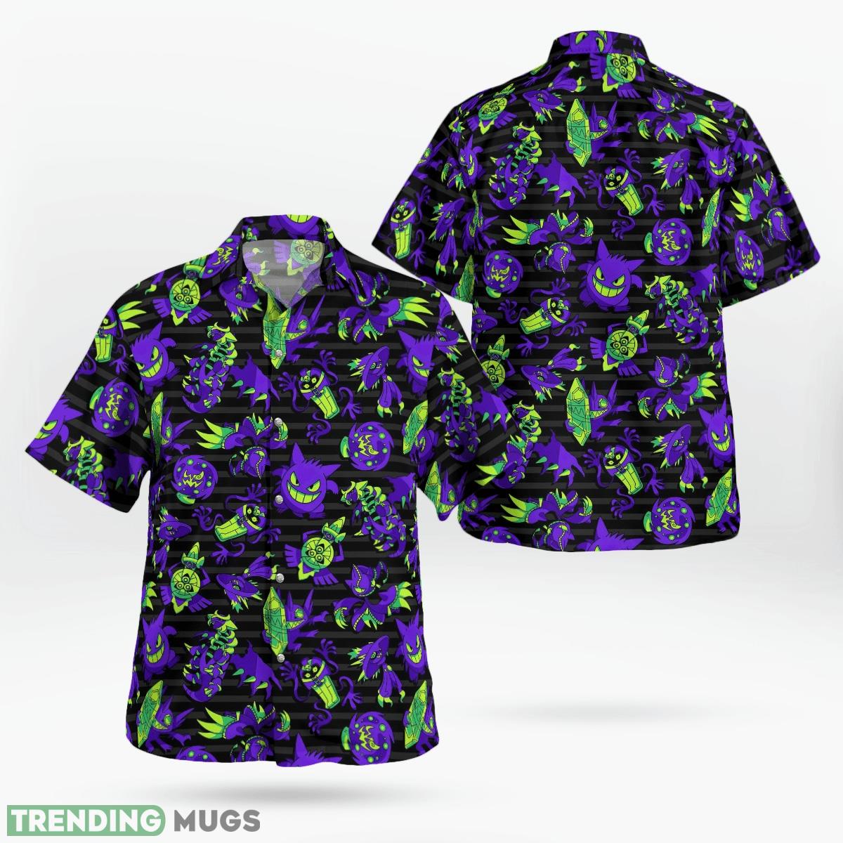 Ghost System Pokemon Hawaiian Shirt And Short Combo Gift For Fans - Ghost System Pokemon Hawaiian Shirt_1