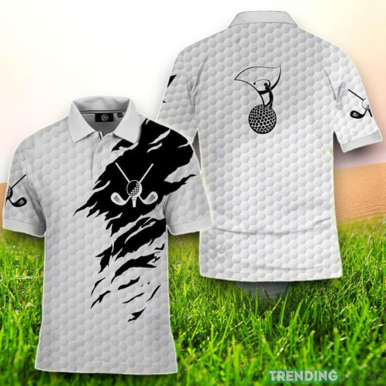 Golf Ball And Sticks Golf Black Polo Shirt Product Photo 1 Golf Ball And Sticks Golf Black Polo Shirt Product Photo 1