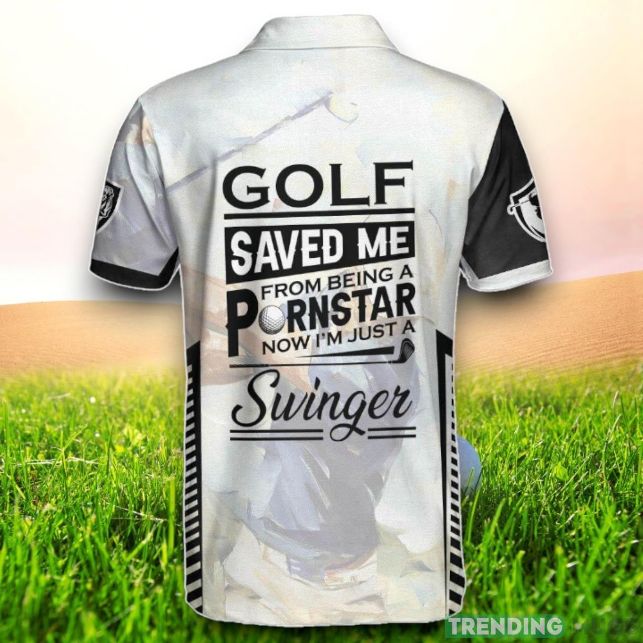 Golf Saved Me Short Sleeve Polo Shirt Polo Shirts Polo Shirt Golf Saved Me Short Sleeve Polo Shirt Polo Shirts Polo Shirt