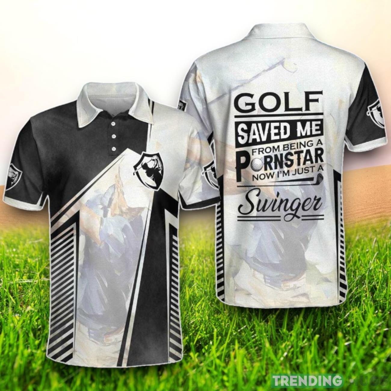 Golf Saved Me Short Sleeve Polo Shirt Polo Shirts Polo Shirt Golf Saved Me Short Sleeve Polo Shirt Polo Shirts Polo Shirt