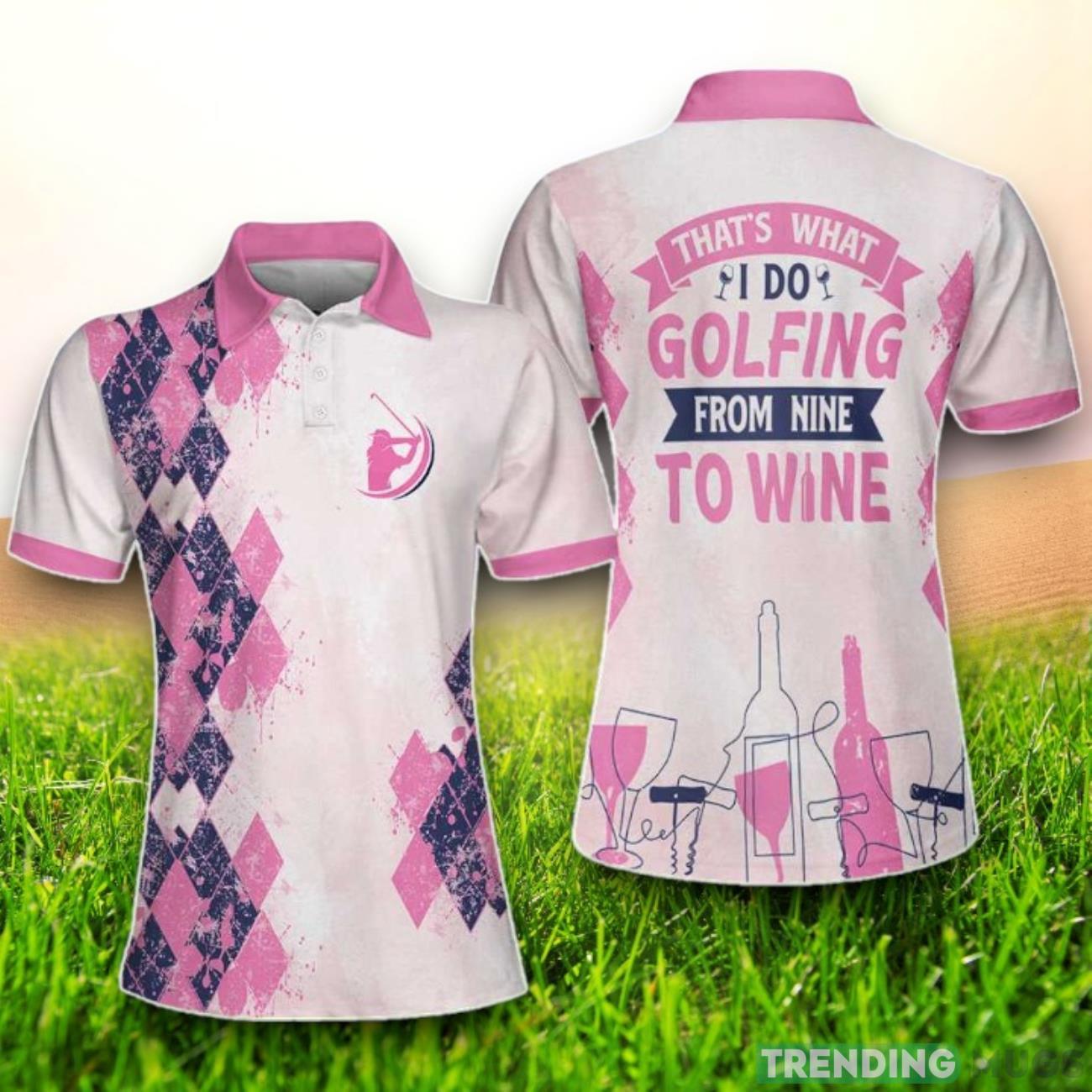 Golfing From Nine To Wine Short Sleeve Polo Shirt Polo Shirts Polo Shirt Golfing From Nine To Wine Short Sleeve Polo Shirt Polo Shirts Polo Shirt