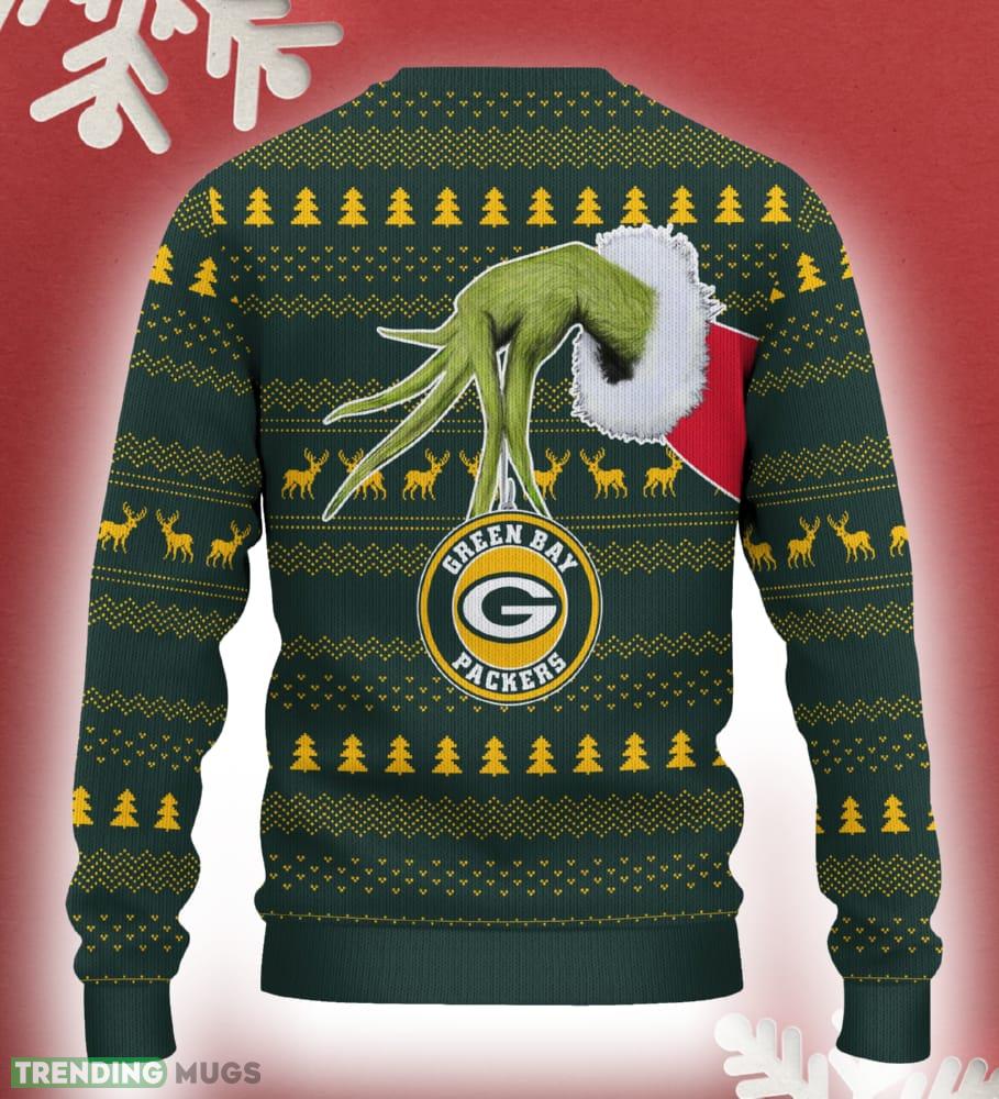 Green Bay Packers Christmas Sweater Grinch Driving Funny Gift Fans 3D Sweater Green Bay Packers Christmas Sweater Grinch Driving Funny Gift Fans 3D Sweater