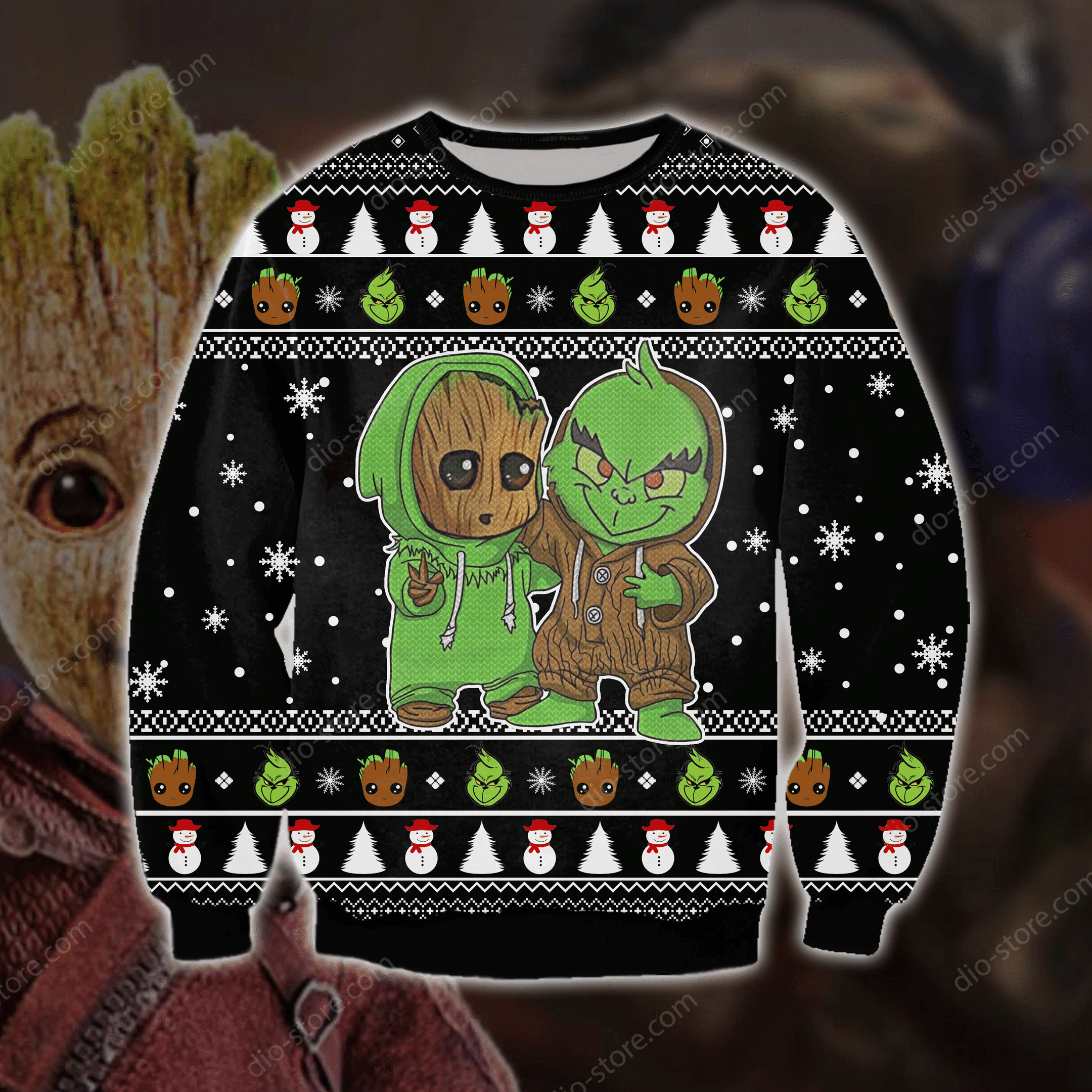 Groot And Grinch Funny Knitting Pattern 3D Print Ugly Christmas Sweater Perfect Holiday Gift - Groot And Grinch Funny Knitting Pattern 3D Print Ugly Christmas Sweater Perfect Holiday Gift Groot And Grinch Funny Knitting Pattern 3D Print Ugly Christmas Sweater Perfect Holiday Gift - Groot And Grinch Funny Knitting Pattern 3D Print Ugly Christmas Sweater Perfect Holiday Gift