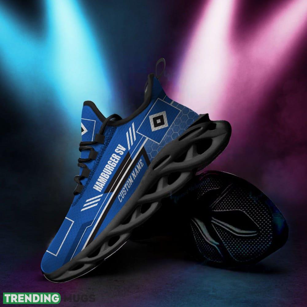 Hamburger SV Logo Pattern Custom Name 3D Max Soul Sneaker Shoes In Blue Max Soul Hamburger SV Logo Pattern Custom Name 3D Max Soul Sneaker Shoes In Blue Max Soul