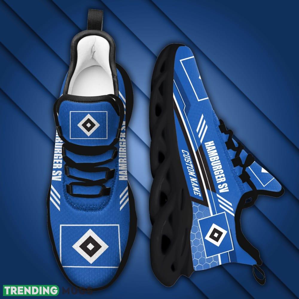 Hamburger SV Logo Pattern Custom Name 3D Max Soul Sneaker Shoes In Blue Max Soul Hamburger SV Logo Pattern Custom Name 3D Max Soul Sneaker Shoes In Blue Max Soul