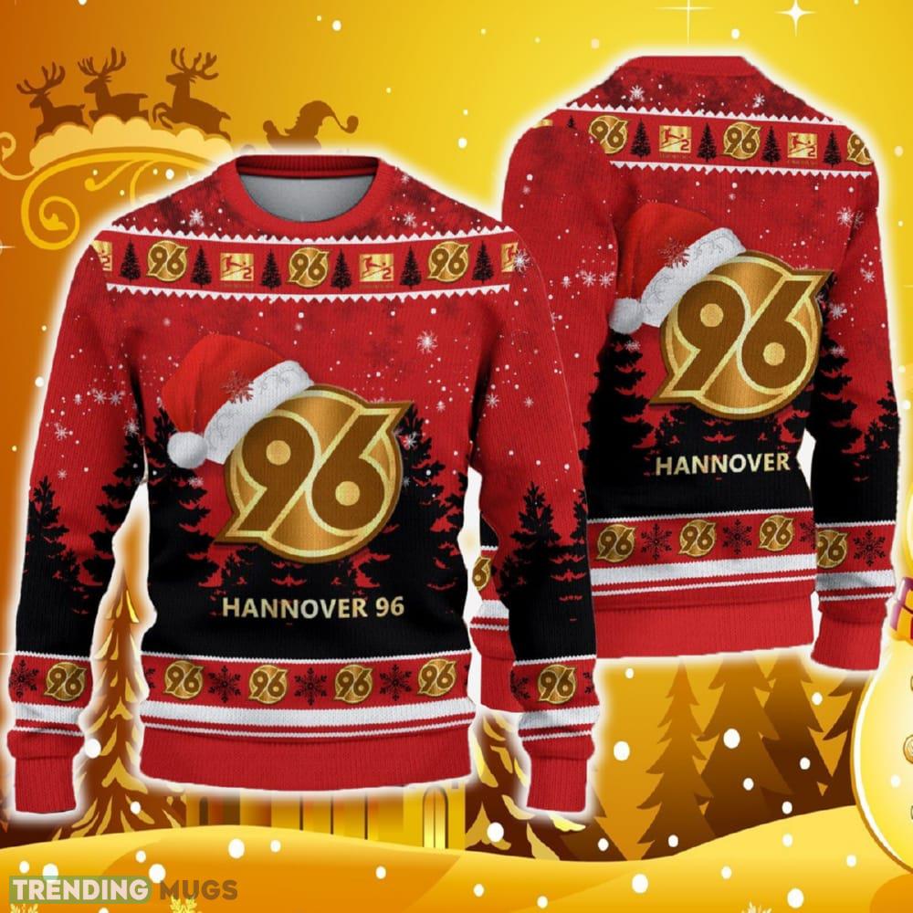 Hannover 96 Ugly Christmas Sweater Santa Hat Logo Tree Gift For Men And Women - Hannover 96 Ugly Christmas Sweater Santa Hat Logo Tree Gift For Men And Women
