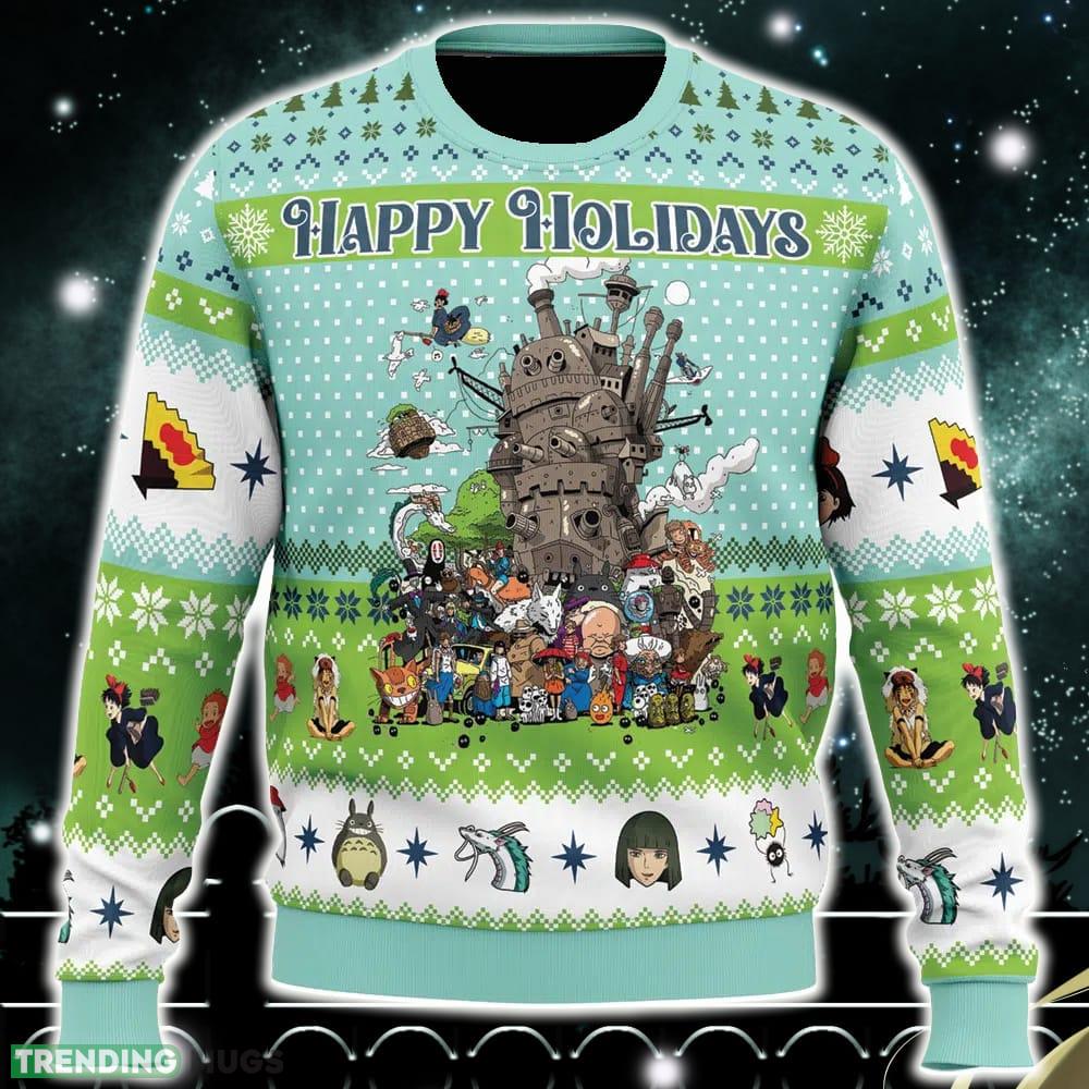 Happy Holidays Studio Ghibli Ugly Christmas Sweater Funny Gift Ideas Christmas - Happy Holidays Studio Ghibli Ugly Christmas Sweater_1 Happy Holidays Studio Ghibli Ugly Christmas Sweater Funny Gift Ideas Christmas - Happy Holidays Studio Ghibli Ugly Christmas Sweater_1