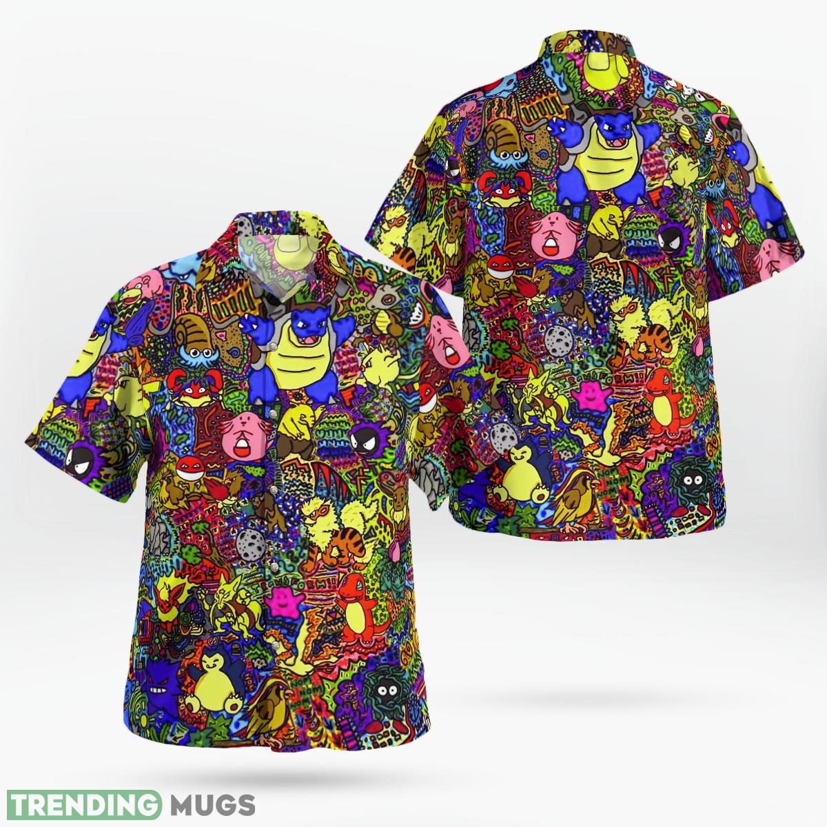 Happy Pokemon Beach Hawaiian Shirt Short AOP Combo For Men And Women - Happy Pokemon Beach Outfits_1 Happy Pokemon Beach Hawaiian Shirt Short AOP Combo For Men And Women - Happy Pokemon Beach Outfits_1