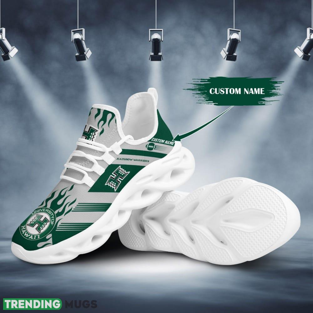 Hawaii Rainbow Warriors Stripe Pattern Custom Name 3D Max Soul Sneaker Shoes Max Soul Hawaii Rainbow Warriors Stripe Pattern Custom Name 3D Max Soul Sneaker Shoes Max Soul