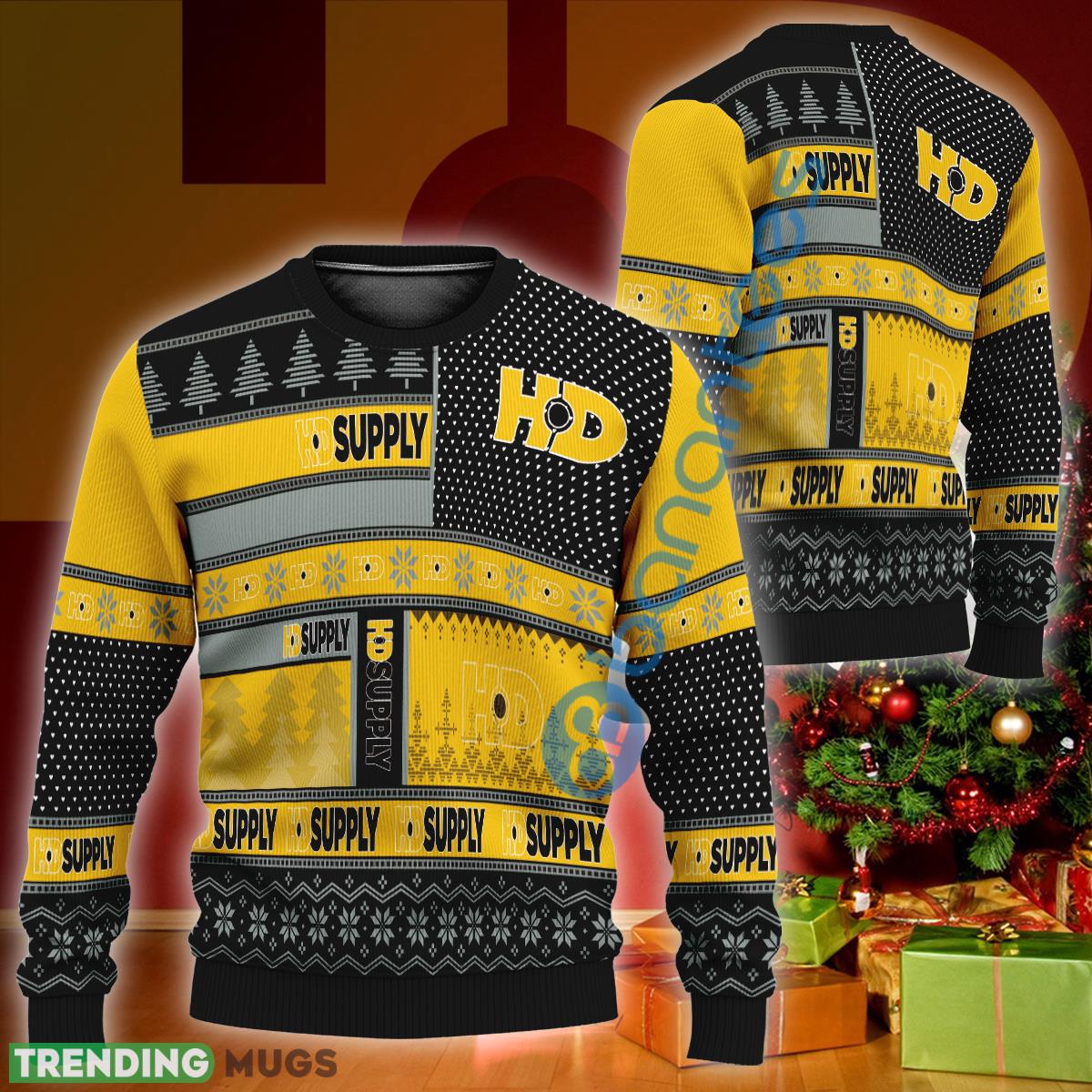 Hd Supply Logo New Ugly Xmas Sweater Gift For Fans - Hd Supply Logo New Ugly Xmas Sweater Gift For Fans