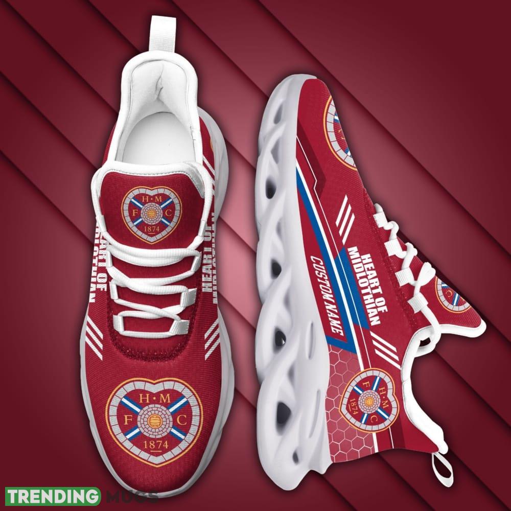 Heart of Midlothian Logo Custom Name Pattern 3D Max Soul Sneaker Shoes Max Soul Heart of Midlothian Logo Custom Name Pattern 3D Max Soul Sneaker Shoes Max Soul