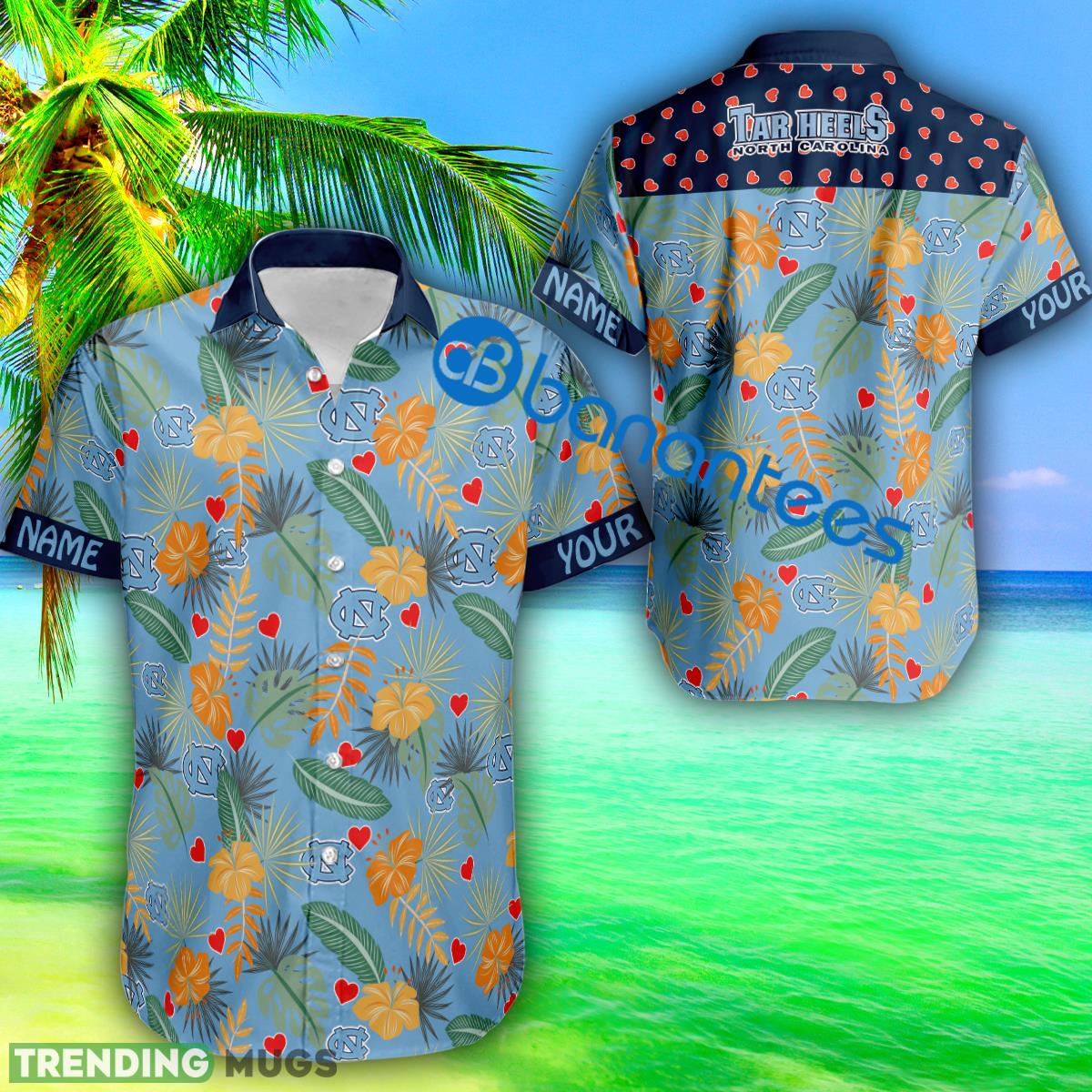 Heart Pattern North Carolina Tar Heels Personalized Valentines Day Hawaiian Shirt - Heart Pattern North Carolina Tar Heels Personalized Valentines Day Hawaiian Shirt Heart Pattern North Carolina Tar Heels Personalized Valentines Day Hawaiian Shirt - Heart Pattern North Carolina Tar Heels Personalized Valentines Day Hawaiian Shirt